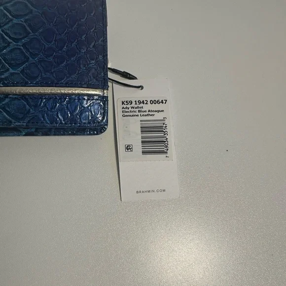 NWT Brahmin Ady Wallet Electric Blue Ateague